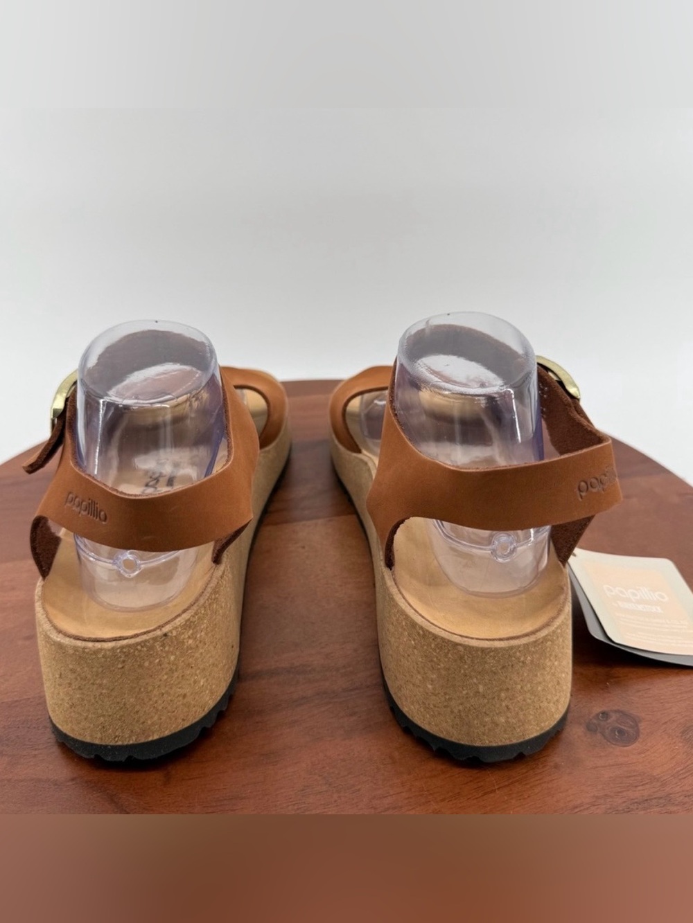 Papillio 💅 Birkenstock Glenda Pecan Brown Nubuck Leather Platform Sandals NEW - Picture 10 of 13